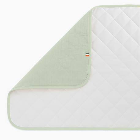 Tapis à langer nomade en coton bio Blanc+Fraise+Honey+Rose+Vert+Vichy 25 - vertbaudet enfant 