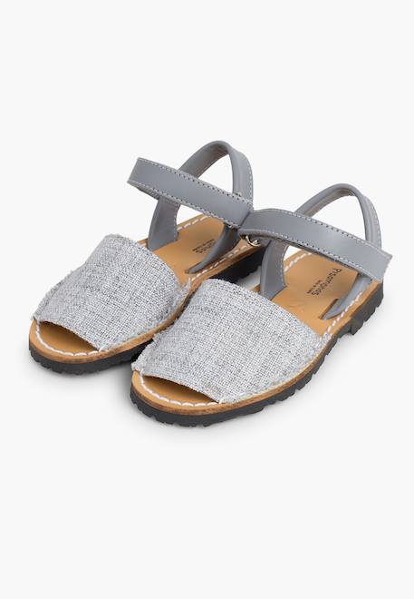 Sandales avarcas enfants tissu Gris 4 - vertbaudet enfant 