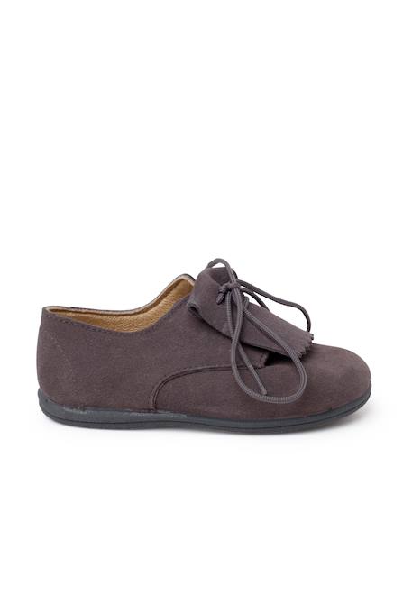 Derbies suède languette franges Bleu marine+Gris+Taupe 7 - vertbaudet enfant 