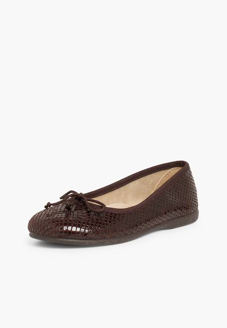 Ballerines fille print serpent Marron 2 - vertbaudet enfant 