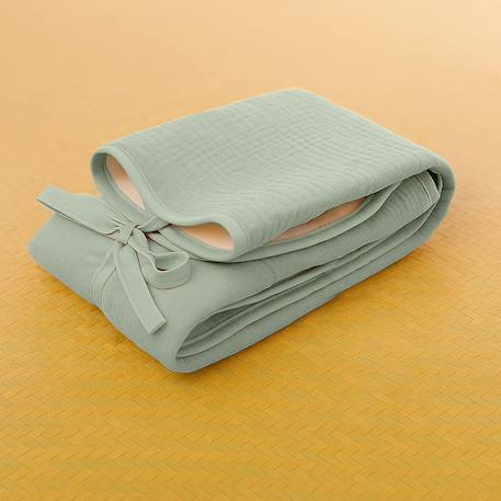 Tapis à langer nomade en coton bio Blanc+Fraise+Honey+Rose+Vert+Vichy 27 - vertbaudet enfant 