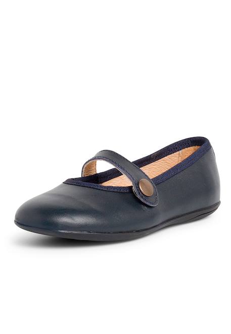 Chaussures à boucle fille cuir couleurs Bleu marine+Rouge 2 - vertbaudet enfant 