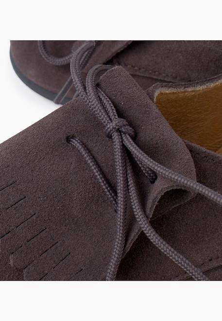 Derbies suède languette franges Bleu marine+Gris+Taupe 12 - vertbaudet enfant 