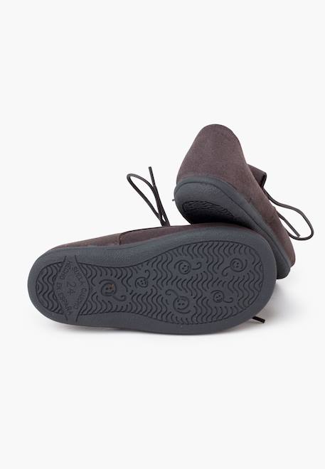 Derbies suède languette franges Bleu marine+Gris+Taupe 9 - vertbaudet enfant 