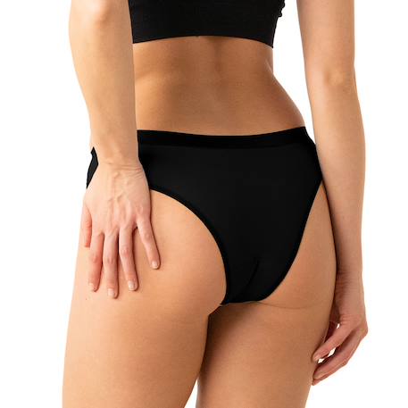 Lot de 5 tangas menstruels femme athena Noir+Skin doré 3 - vertbaudet enfant 