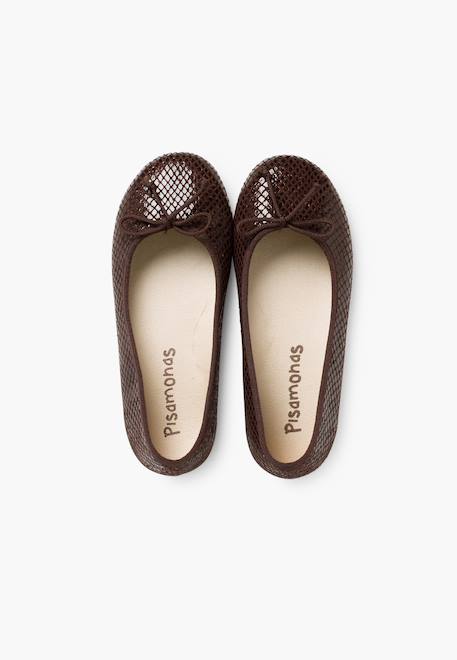 Ballerines fille print serpent Marron 5 - vertbaudet enfant 