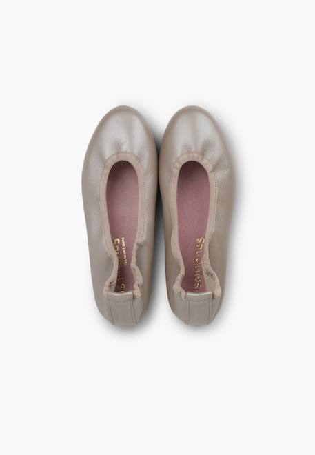 Ballerines fille  cuir nacré Argent+Couleur chair+Or+Rose pâle 11 - vertbaudet enfant 