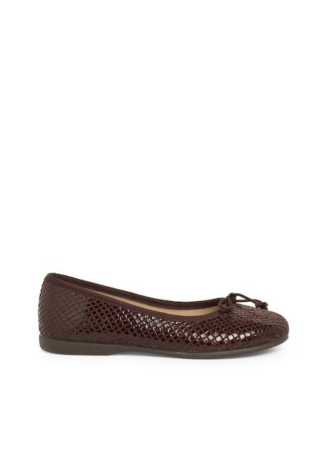 Ballerines fille print serpent Marron 1 - vertbaudet enfant 