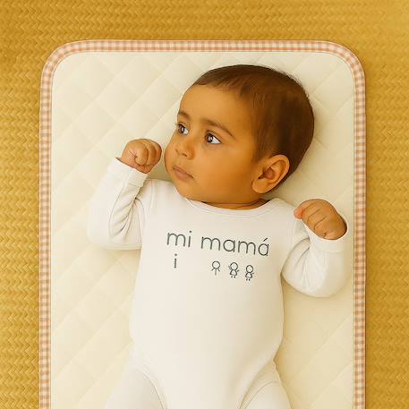 Tapis à langer nomade en coton bio Blanc+Fraise+Honey+Rose+Vert+Vichy 35 - vertbaudet enfant 
