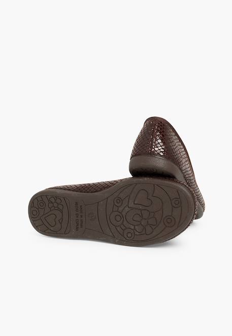 Ballerines fille print serpent Marron 3 - vertbaudet enfant 