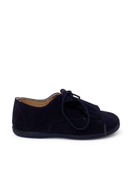 Derbies suède languette franges Bleu marine+Gris+Taupe 1 - vertbaudet enfant 