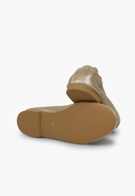 Ballerines fille  cuir nacré Argent+Couleur chair+Or+Rose pâle 15 - vertbaudet enfant 