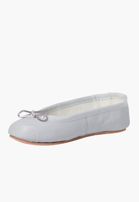 Ballerines fille  en cuir Blanc+Gris perle+Rose 8 - vertbaudet enfant 