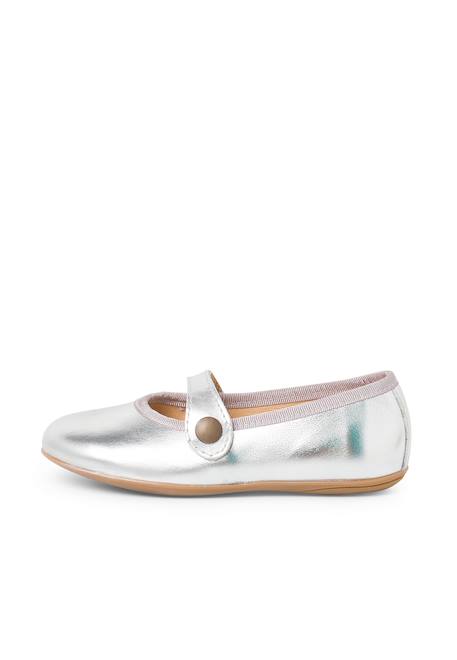 Chaussures à boucle fille cuir couleurs Argent+Bleu marine+Rouge 1 - vertbaudet enfant 