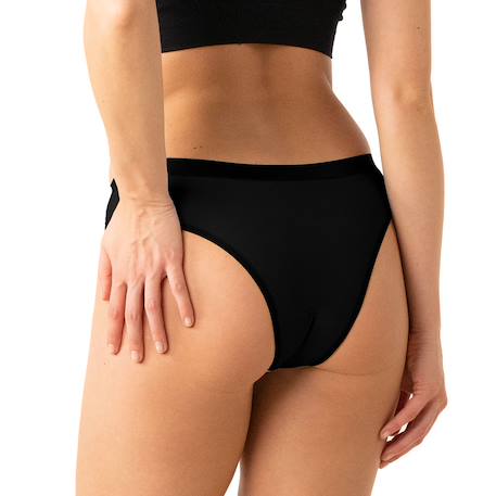 Lot de 3 tangas menstruels femme athena Noir+Skin doré 3 - vertbaudet enfant 