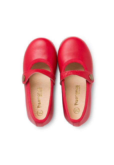 Chaussures à boucle fille cuir couleurs Bleu marine+Rouge 12 - vertbaudet enfant 