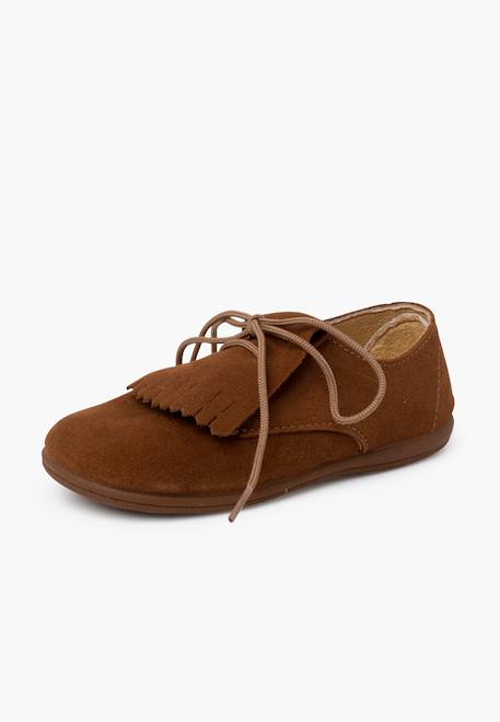 Derbies suède languette franges Bleu marine+Gris+Taupe 14 - vertbaudet enfant 