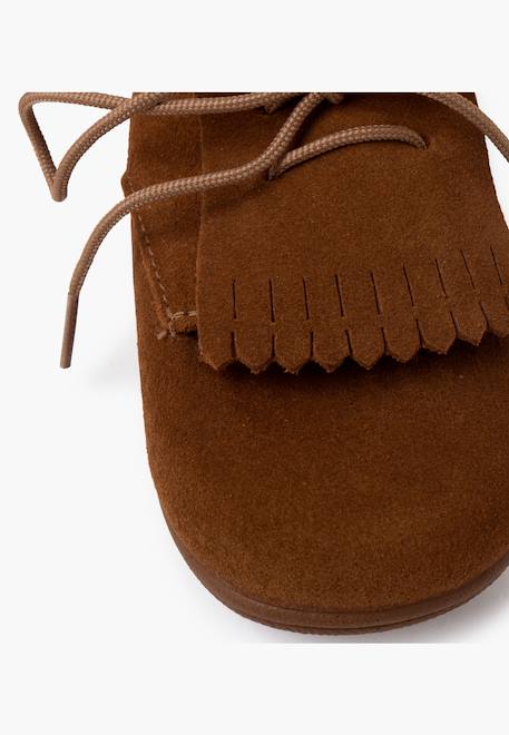 Derbies suède languette franges Bleu marine+Gris+Taupe 18 - vertbaudet enfant 