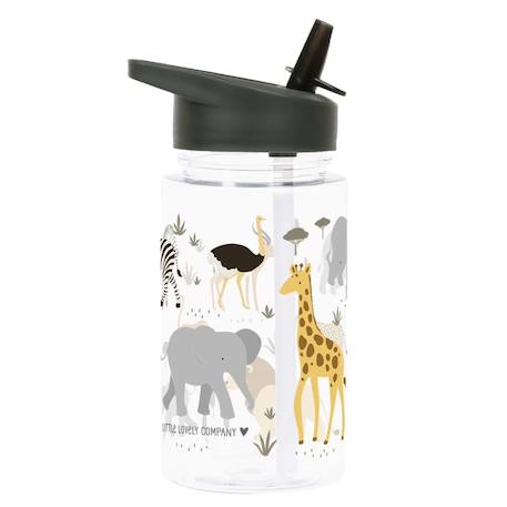 Gourde enfant ergonomique 450 ml Beige+Bleu+Gris+Jaune+Kaki+Noir+Rose+Vert de gris 27 - vertbaudet enfant 