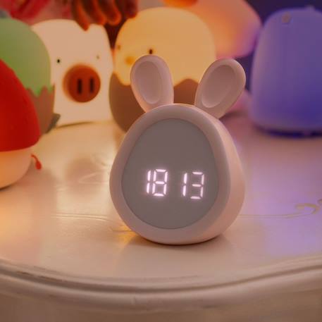 Réveil lapin rose Blanc+Rose 7 - vertbaudet enfant 