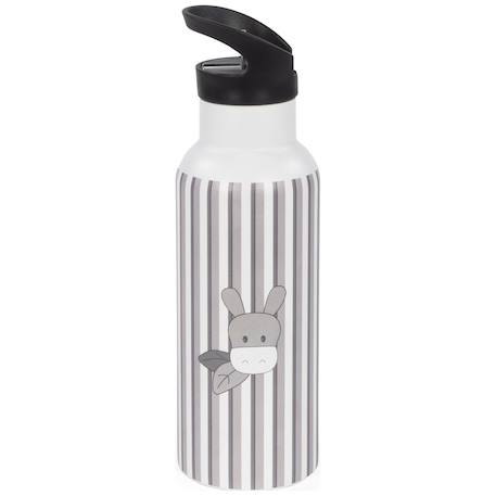 Gourde isotherme botton bandes (500 ml) Beige 1 - vertbaudet enfant 