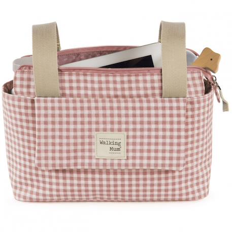 Sac à poussette i love vichy rose Gris, blanc+Rose, blanc+Vert, blanc 11 - vertbaudet enfant 
