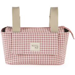 -Sac à poussette i love vichy rose
