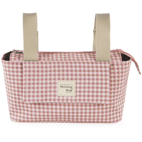 Sac à poussette i love vichy rose Gris, blanc+Rose, blanc+Vert, blanc 7 - vertbaudet enfant 