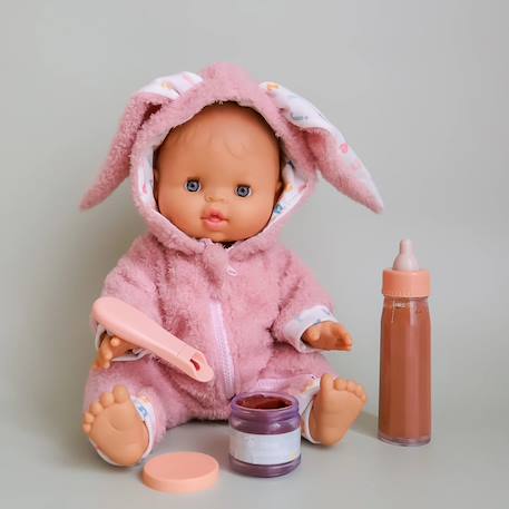 Coffret repas petit pot et biberon magiques pour poupée céréales Blanc, rose+Marron, rose 10 - vertbaudet enfant 