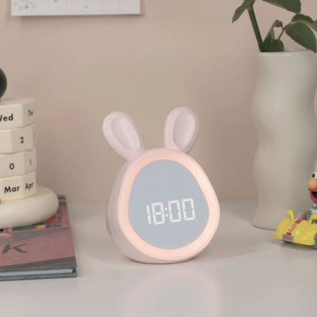 Réveil lapin rose Blanc+Rose 5 - vertbaudet enfant 