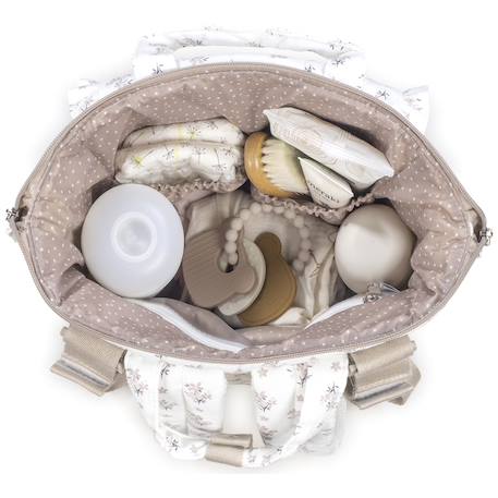 Sac à dos à langer botton fleurs Beige 6 - vertbaudet enfant 