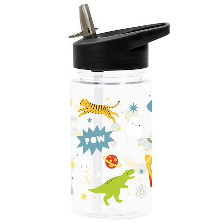 Gourde enfant ergonomique 450 ml Beige+Bleu+Gris+Jaune+Kaki+Noir+Rose+Vert de gris 29 - vertbaudet enfant 