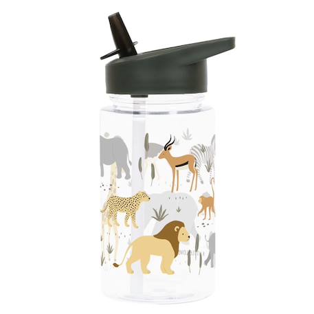 Gourde enfant ergonomique 450 ml Beige+Bleu+Gris+Jaune+Kaki+Noir+Rose+Vert de gris 23 - vertbaudet enfant 