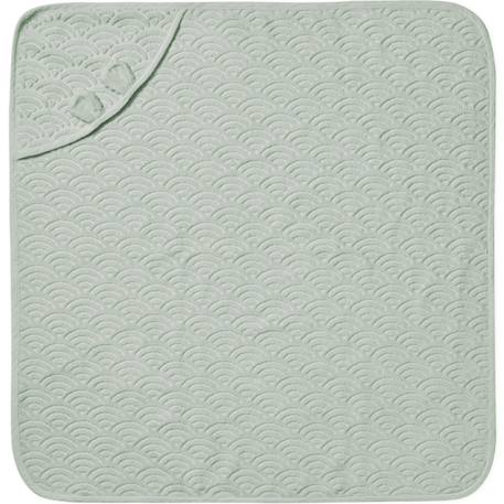 Cape de bain bébé ours vert sauge (80 x 80 cm) Écru+Vert 6 - vertbaudet enfant 