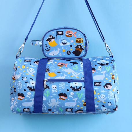 Trousse de toilette amis de la forêt Bleu+Gris+Jaune+Rose+Vert d'eau, marron, écru 3 - vertbaudet enfant 