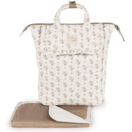 Sac à dos à langer botton fleurs Beige 2 - vertbaudet enfant 