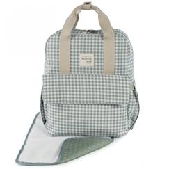 Sac à dos à langer i love vichy vert  - vertbaudet enfant