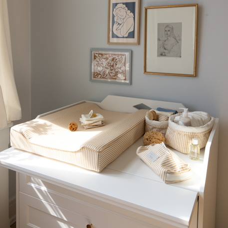 Tapis à langer matelassé oatfield Marron, blanc, bleu 4 - vertbaudet enfant 