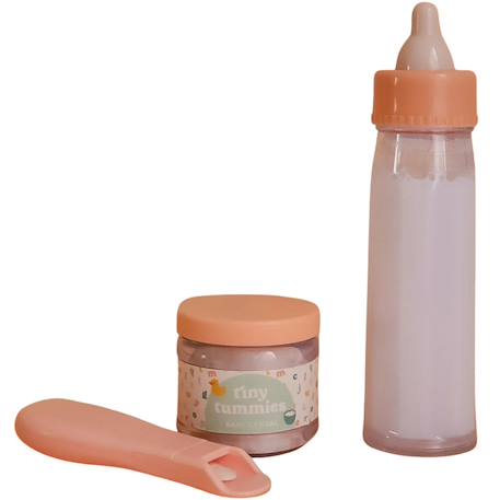 Coffret repas petit pot et biberon magiques pour poupée céréales Blanc, rose 1 - vertbaudet enfant 