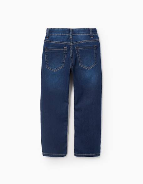 Jean à coupe droite Bleu+Bleu foncé 6 - vertbaudet enfant 