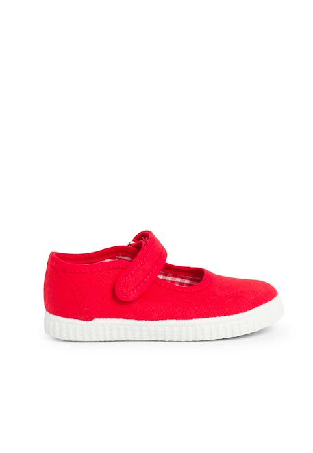 Chaussures babies fille à scratch style basket Blanc+Bleu denim+Bleu marine+Corail+Écru+Fucsia+Gris+Jaune+Rose+Rose pâle+Rouge 58 - vertbaudet enfant 