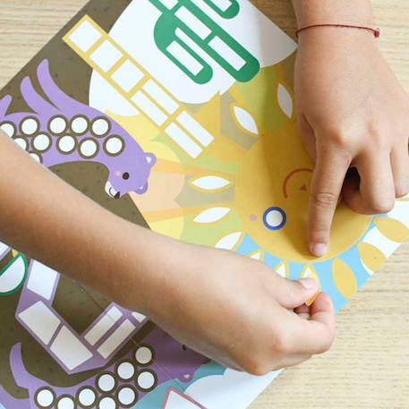 Poster panoramique 520 stickers les chiffres de 1 à 10 Multi-coloured 5 - vertbaudet enfant 