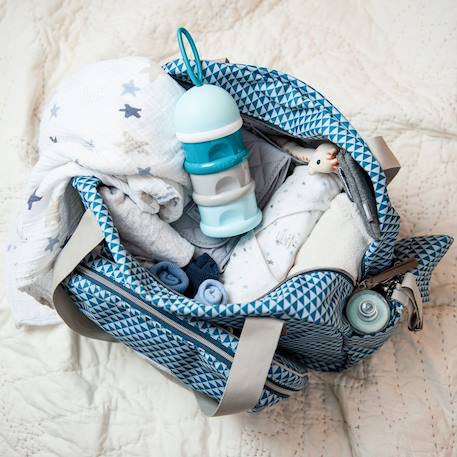 Sac à langer iconique grand volume 23 l geneve Bleu+Cacao+Terracotta 2 - vertbaudet enfant 