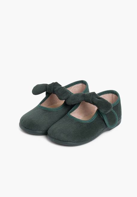 Babies bamara avec fermeture à scratch à ruban Bleu marine+Bordeaux+Gris+Marron+Noir+Taupe+Terrecuite+Vert 45 - vertbaudet enfant 