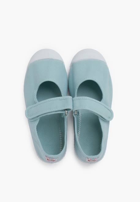 Chaussures babies bout en caoutchouc à fermeture scratch Aigue-marine+Blanc+Bleu navy+Rose+Rose chewing-gum 5 - vertbaudet enfant 