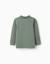 Polo à manches longues en coton Blanc+Bleu foncé+Vert foncé 10 - vertbaudet enfant 