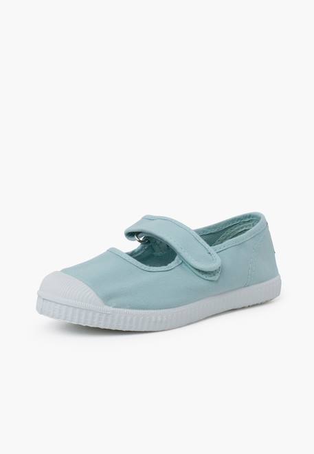 Chaussures babies bout en caoutchouc à fermeture scratch Aigue-marine+Blanc+Bleu navy+Rose+Rose chewing-gum 2 - vertbaudet enfant 