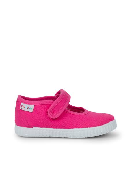 Chaussures babies fille à scratch style basket Blanc+Bleu denim+Bleu marine+Corail+Écru+Fucsia+Gris+Jaune+Rose+Rose pâle+Rouge 30 - vertbaudet enfant 