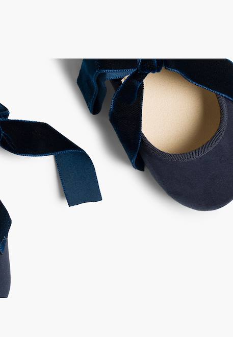 Babies avec ruban en velours pour filles Bleu marine+Bordeaux+Gris+Rose 6 - vertbaudet enfant 