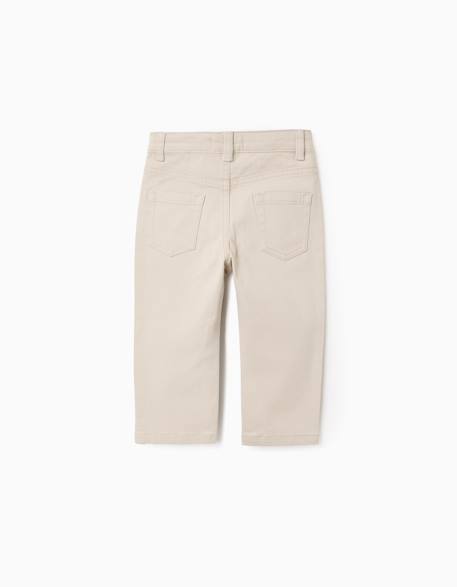 Pantalon en toile Beige clair+Bleu foncé 2 - vertbaudet enfant 